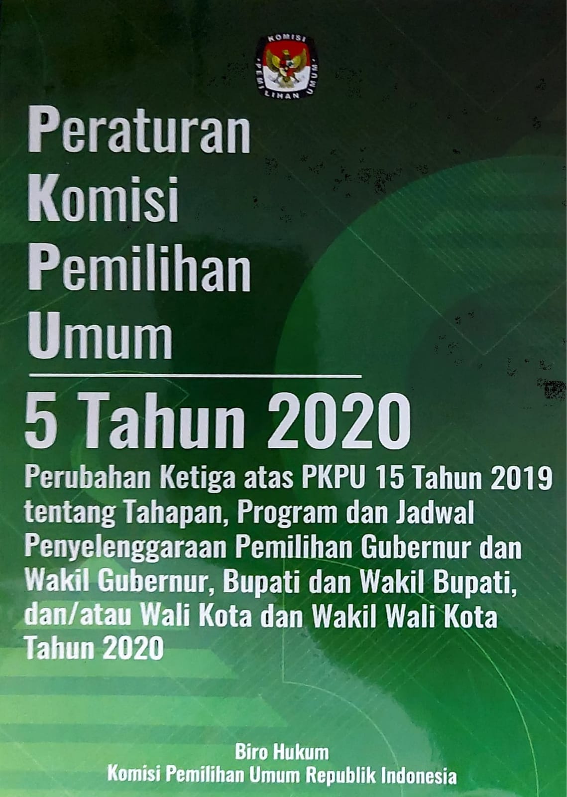 Peraturan komisi pemilihan umum nomor 5 tahun 2020